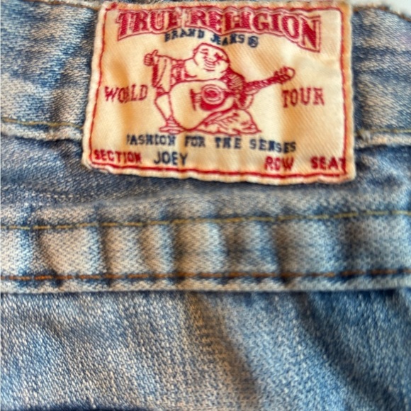 True Religion Denim Jeans Flower Embroidered Back Pocket Flare Boot Cut Size 27 - Picture 6 of 7